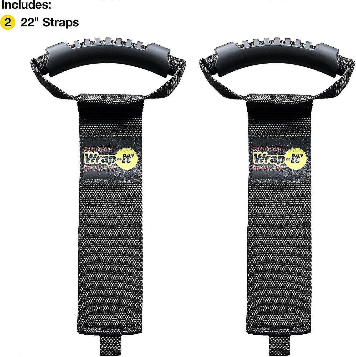 Easy-carry Storage Straps - 17" (2-pack) Heavy-duty Hook And Loop Cord Carrying Strap, Hanger, And Organizer With Handle For Pool Hoses, Garden Hoses
