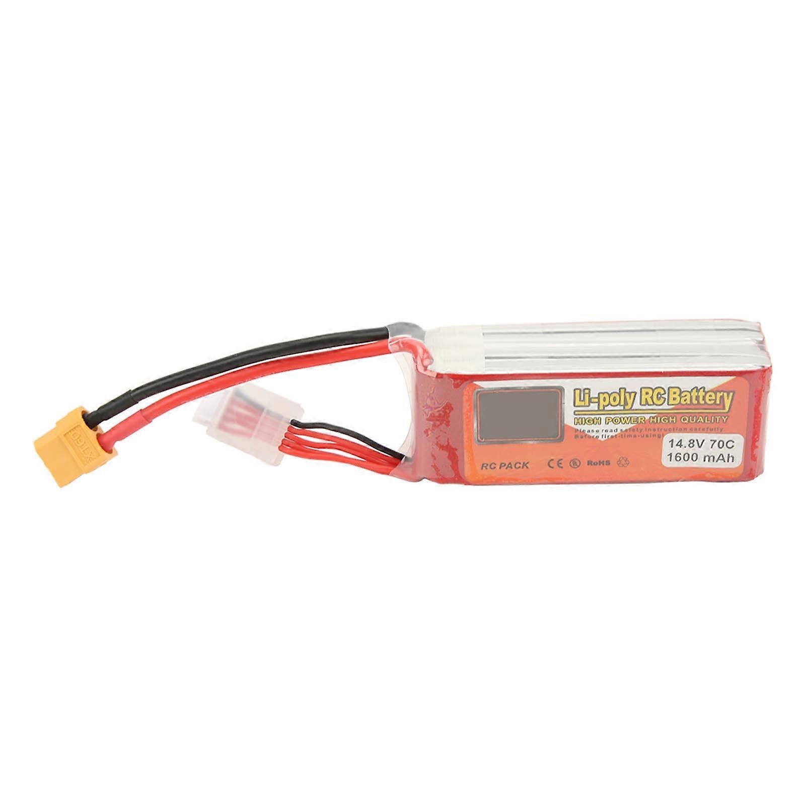 1600mah 70c 4s Lipo Battery Pack Stable Current With Xt60 Plug Rc Lipo Battery For Remote Control Aircraft 14.8v