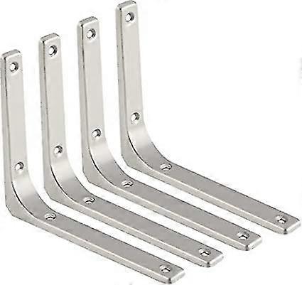 2pcs Stainless Steel Shelf Brackets Wall Brackets For Shelves Shelf Support Angle Bracket Heavy Duty L Brackets