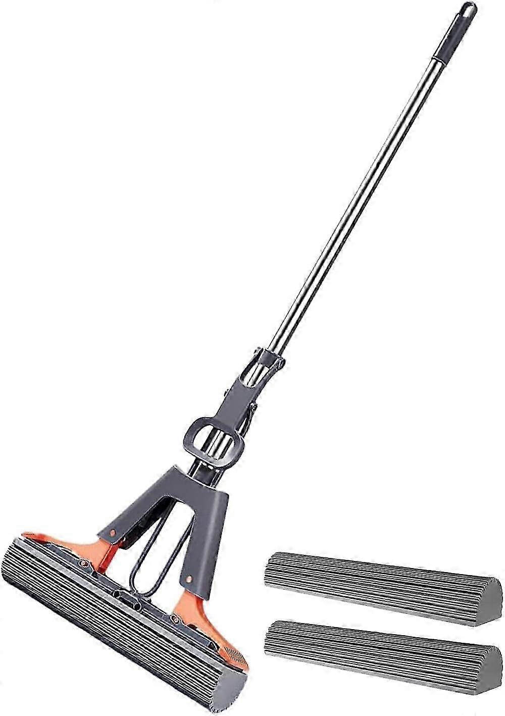 Portable Squeeze Mop | Squeeze Cleaning Mop | Floor Sponge Mop | Hands Extended