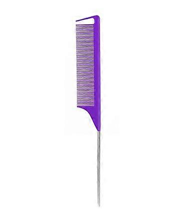 1PCS peigne à cheveux violet avec queue pointue