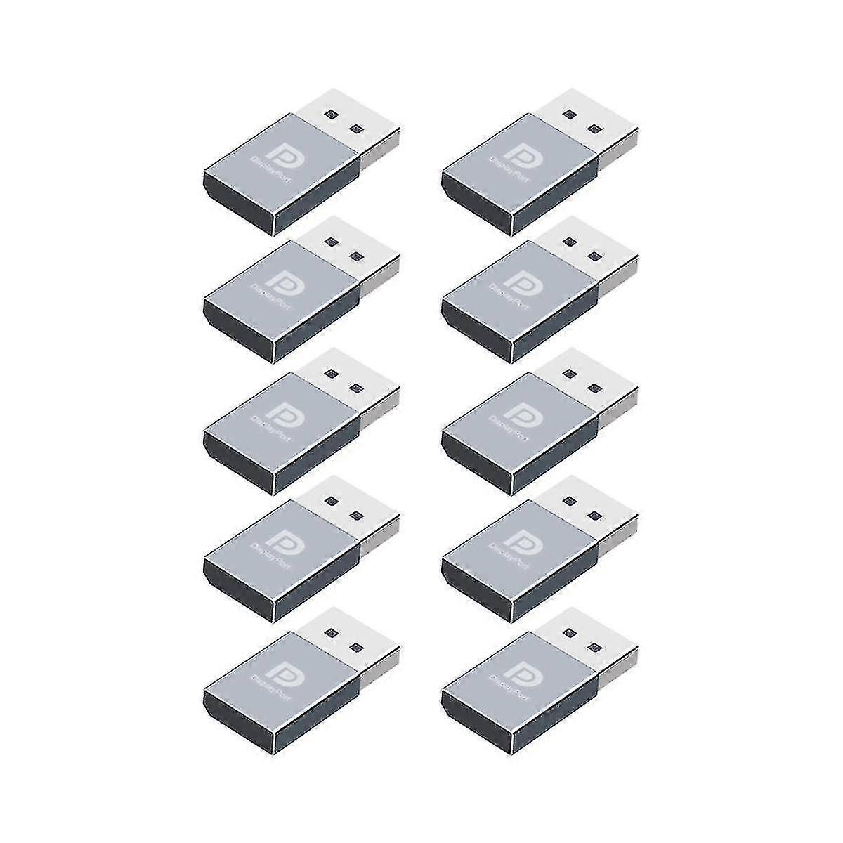 10pcs 4k Displayport Dummy Plug Dp Adaptateur virtuel Edid Headless Ghost Emulator Graphics_Sep