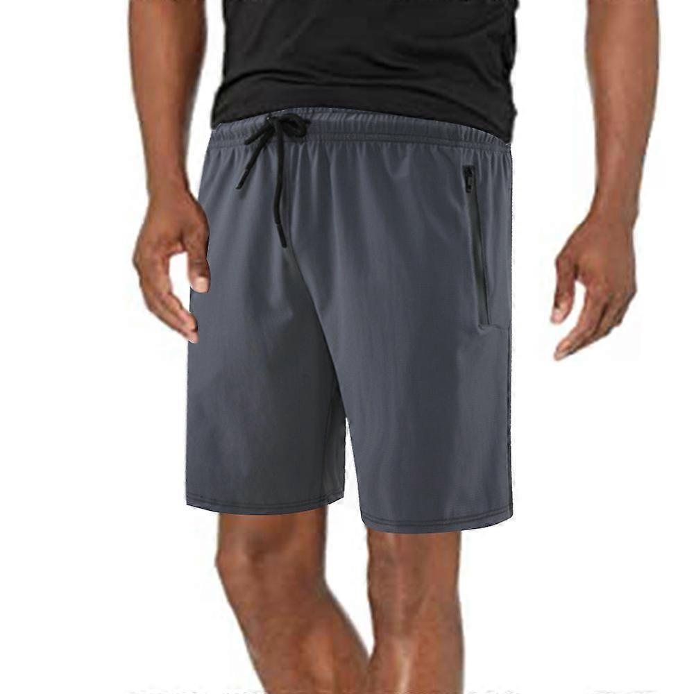 Rb1-mo11 Short de course pour homme avec poches zippées Short dentraînement athlétique de gym à séch