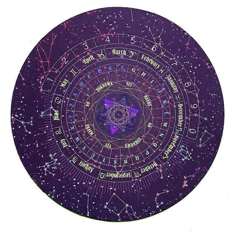 Diameter 8.66In 22cm Rug Round Tarot Tablecloth Pentagram Divination Table Mat