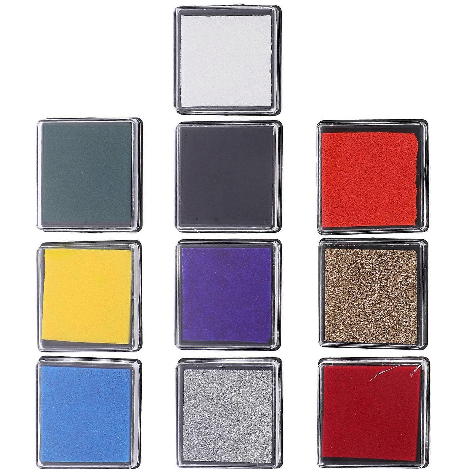 10pcs Colorful Finger Ink Pad Portable Ink Pad for Painting Washable Ink Pad DIY Ink Pad