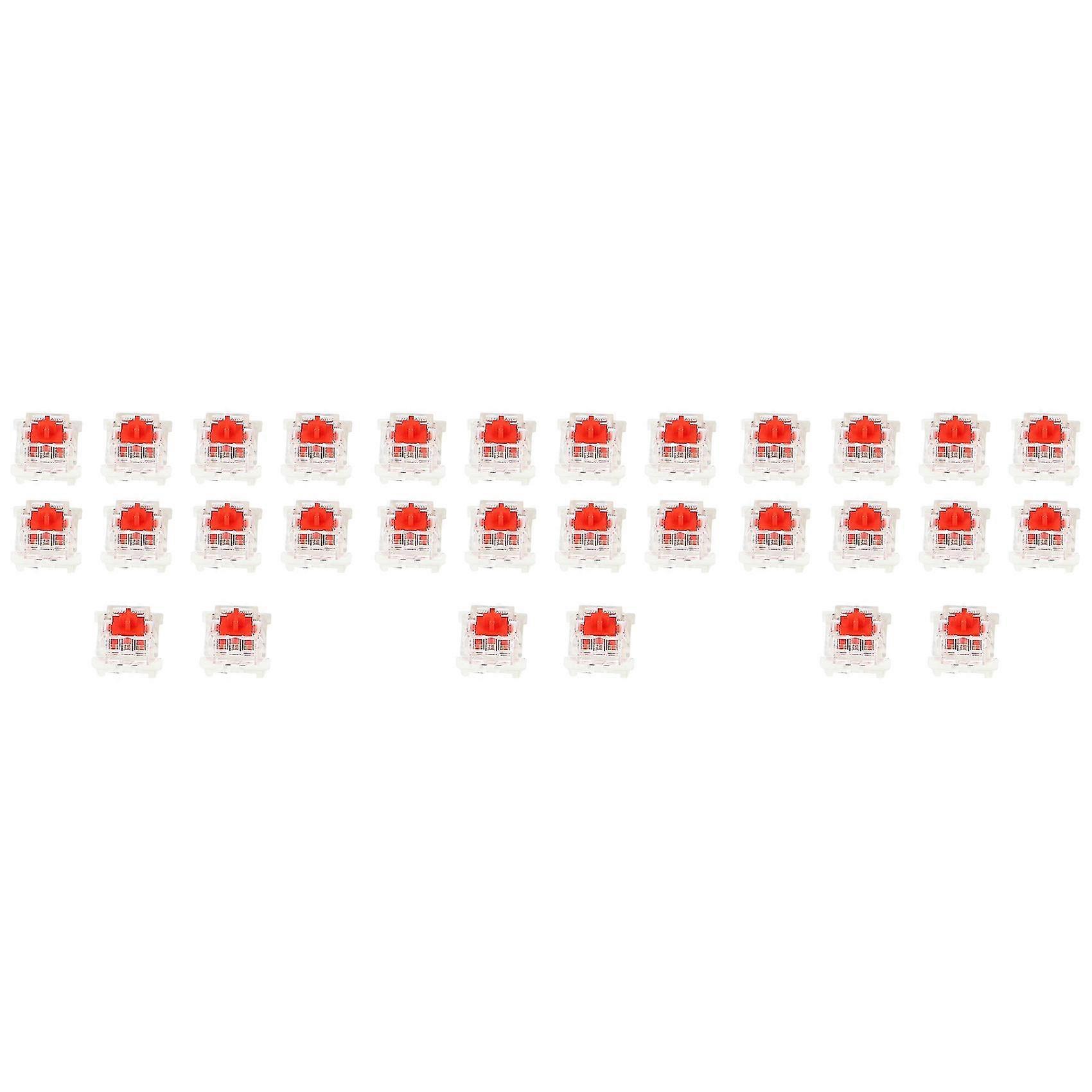30pcs Plastic For Cherry Red 3 Pin Mx Rgb Mechanical Switch Keyboard Replacement