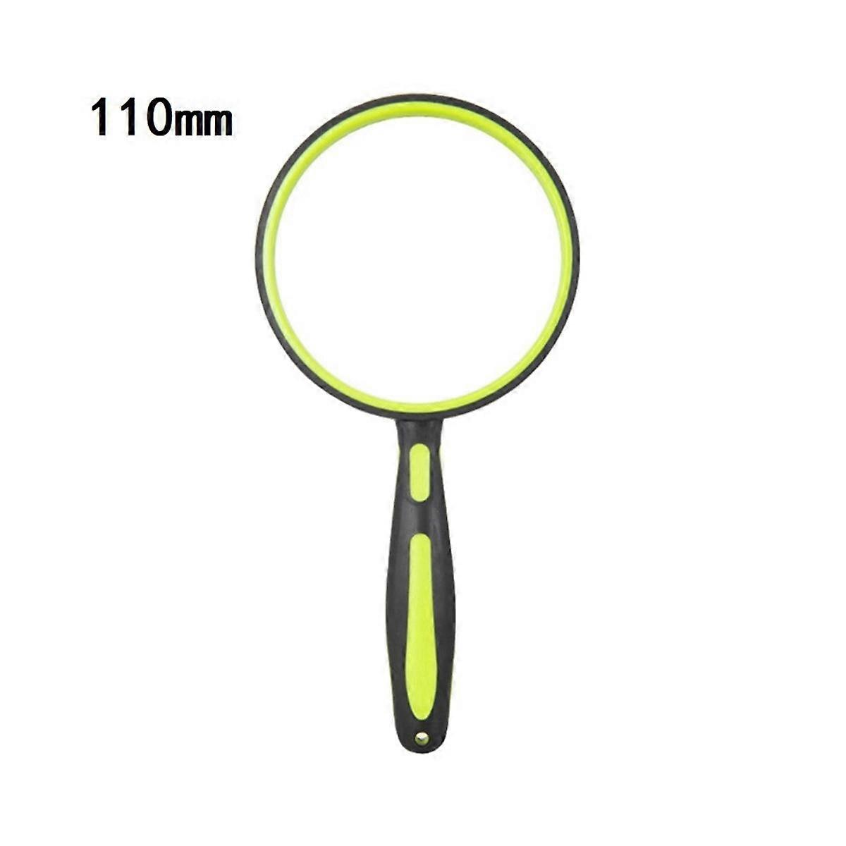 Portable Green Magnifying Glass 110mm Diameter Lens is Suitable for Reading Books and Newspapers for the Elderly