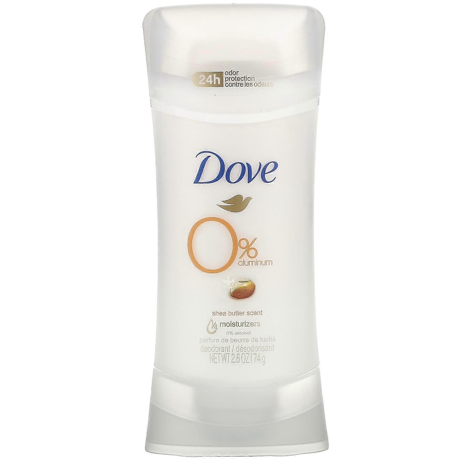 Dove, مزيل عرق ألومنيوم 0٪، زبدة الشيا، 2.6 أونصة (74 جم)