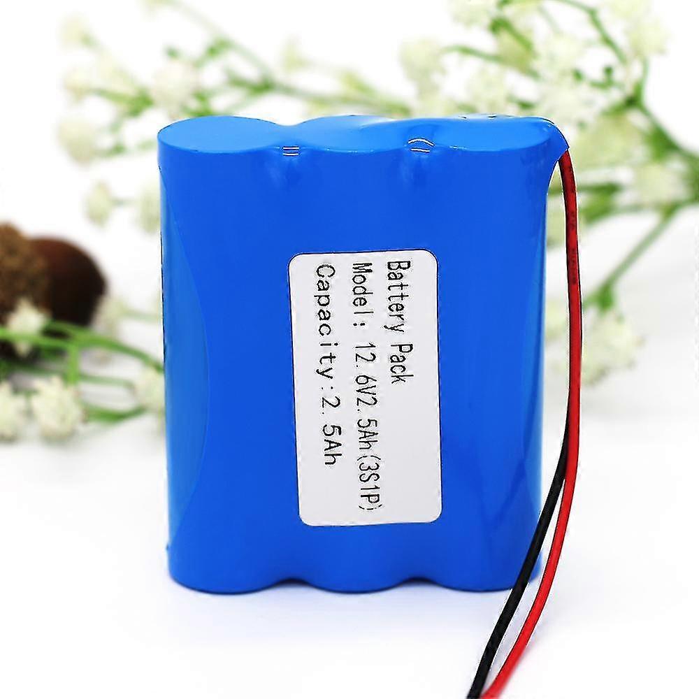 Ftjldc 12v 2.5ah Battery 3s1p 12.6v/11.1v 2500mah Lithium Battery Pack With 5a Bms Compatible Backup Power Ups Cctv Camerar,etc
