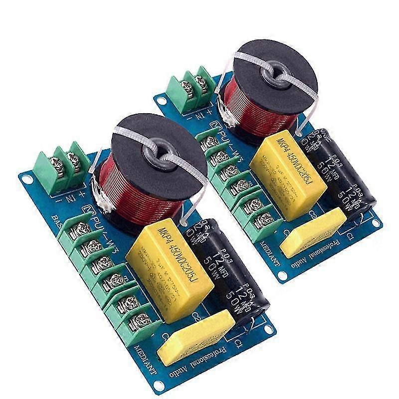 2stk 200W 3-vejs lyd Hifi-filter printkort Stereohøjttaler Crossover-filtre Diskant / bas 3 enhed frekvensdelere