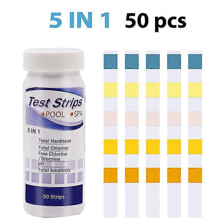 ph and chlorine tester pool product spa strip 50 strips for the 5 in 1 pool ph tester on total chlorine free chlorine alkalinity cyanuric acid chlorin