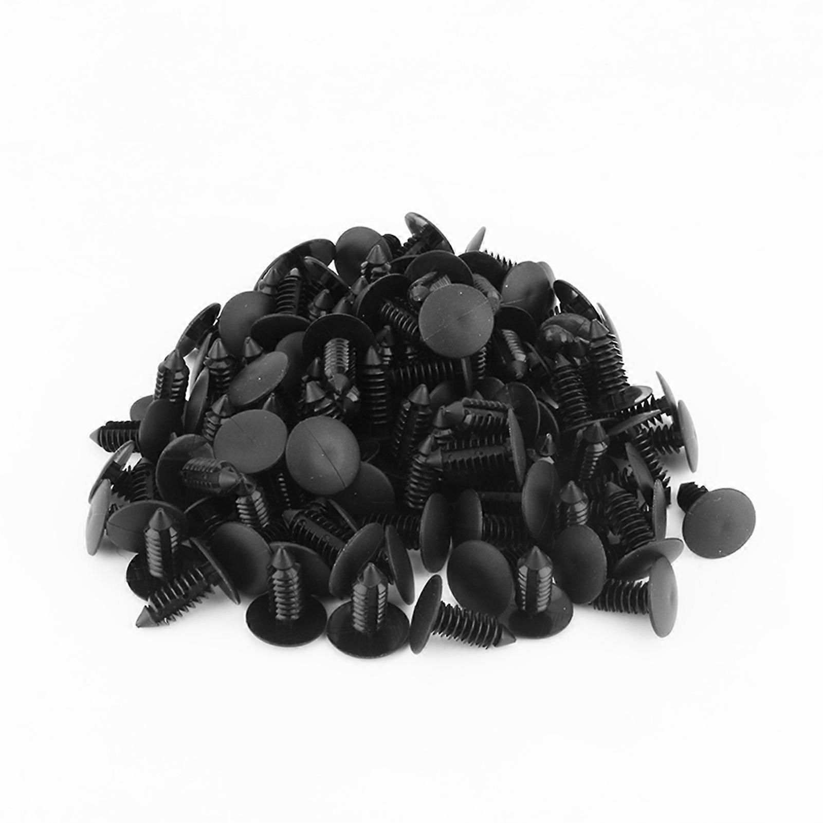 100 pezzi di rivetti a pressione in plastica per finiture portiere auto, fori da 7,5 mm, colore nero