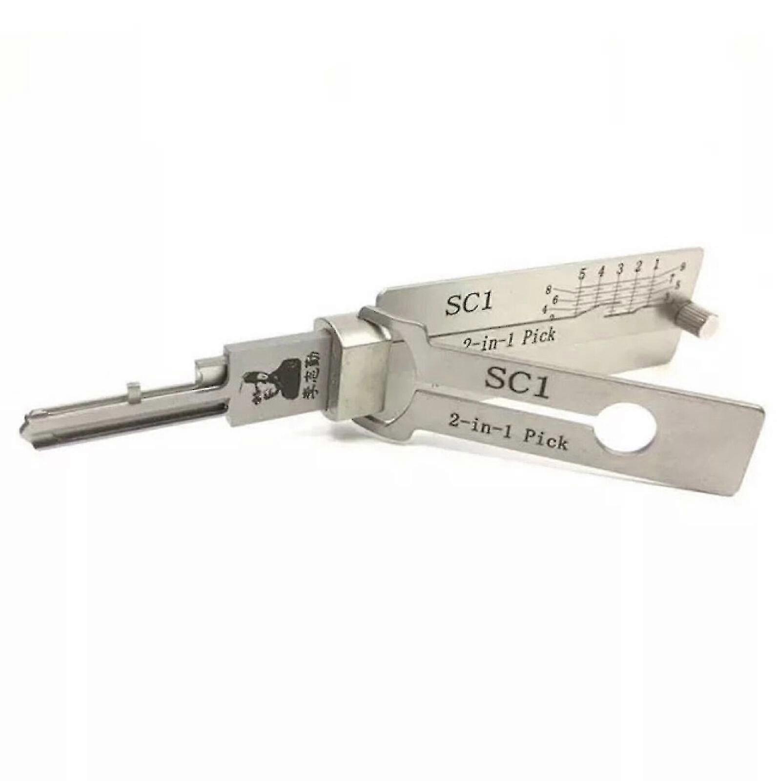 Lishi 2 In 1 Tool Lw4 Lw5 Te2 S123 Kw1 Kw5 Sc4 Sc1 Ss001 Ss002 R52 M1/ Ms2,100% New