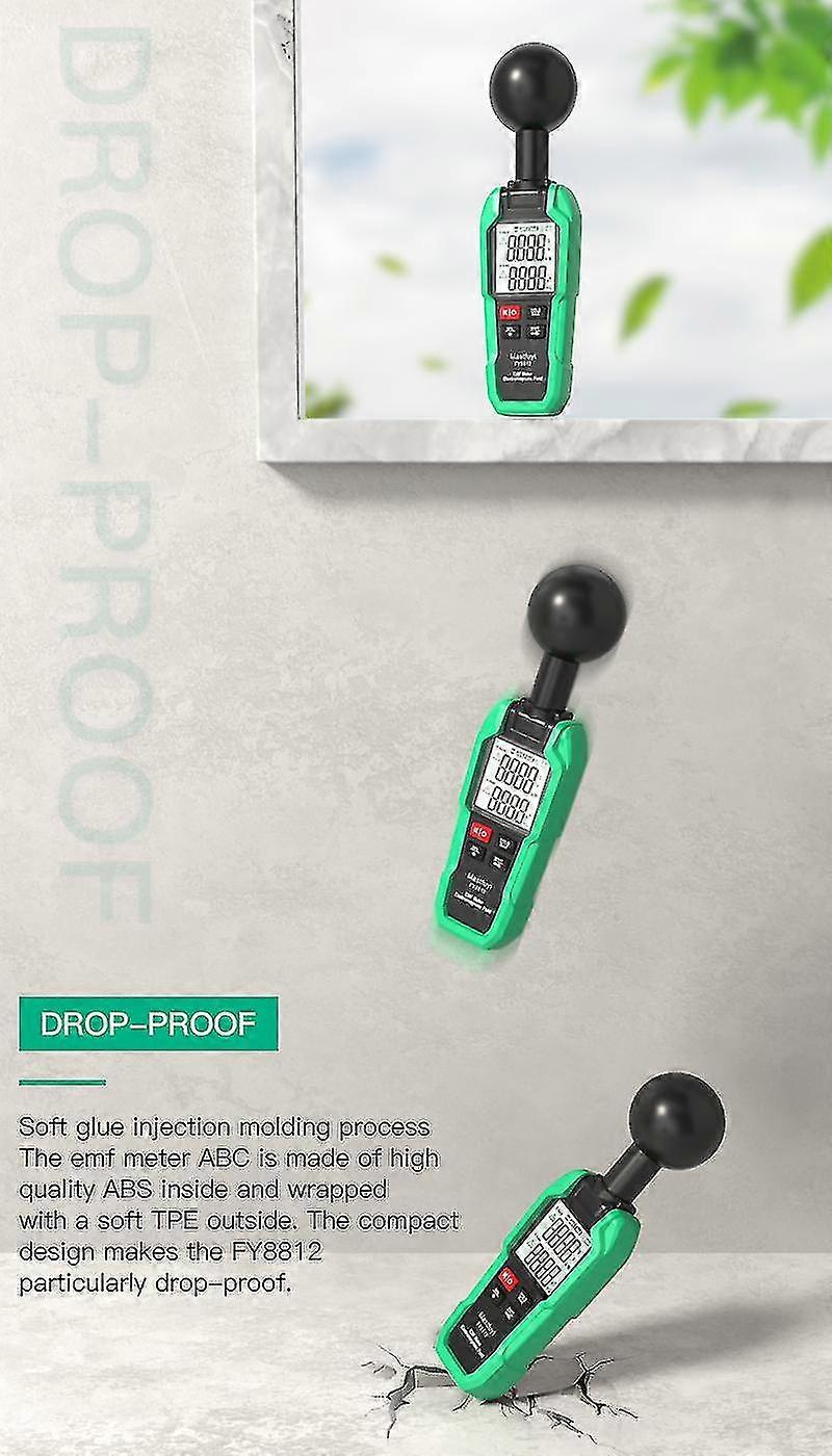 Fy8812 Emf Meter Lcd Display High Precision Electromagnetic Wave Radiation Detector Gauge Radiation Dosimeter For Household