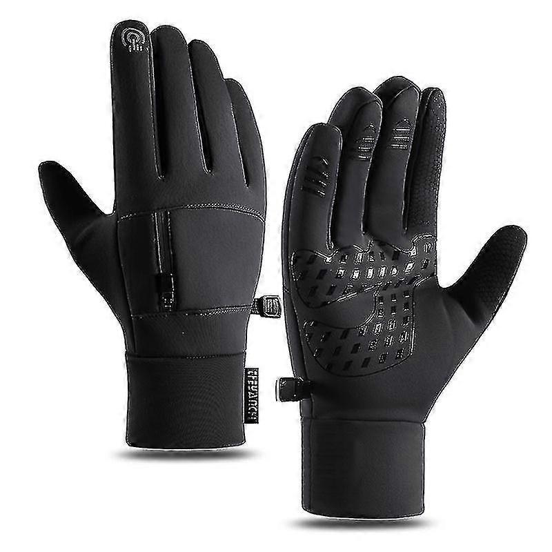 Gants d’hiver imperméables à l’eau Gant de sport thermique pour hommes Femmes pour la course à vélo Conduite randonnée, gant chaud pour le travail-xxl