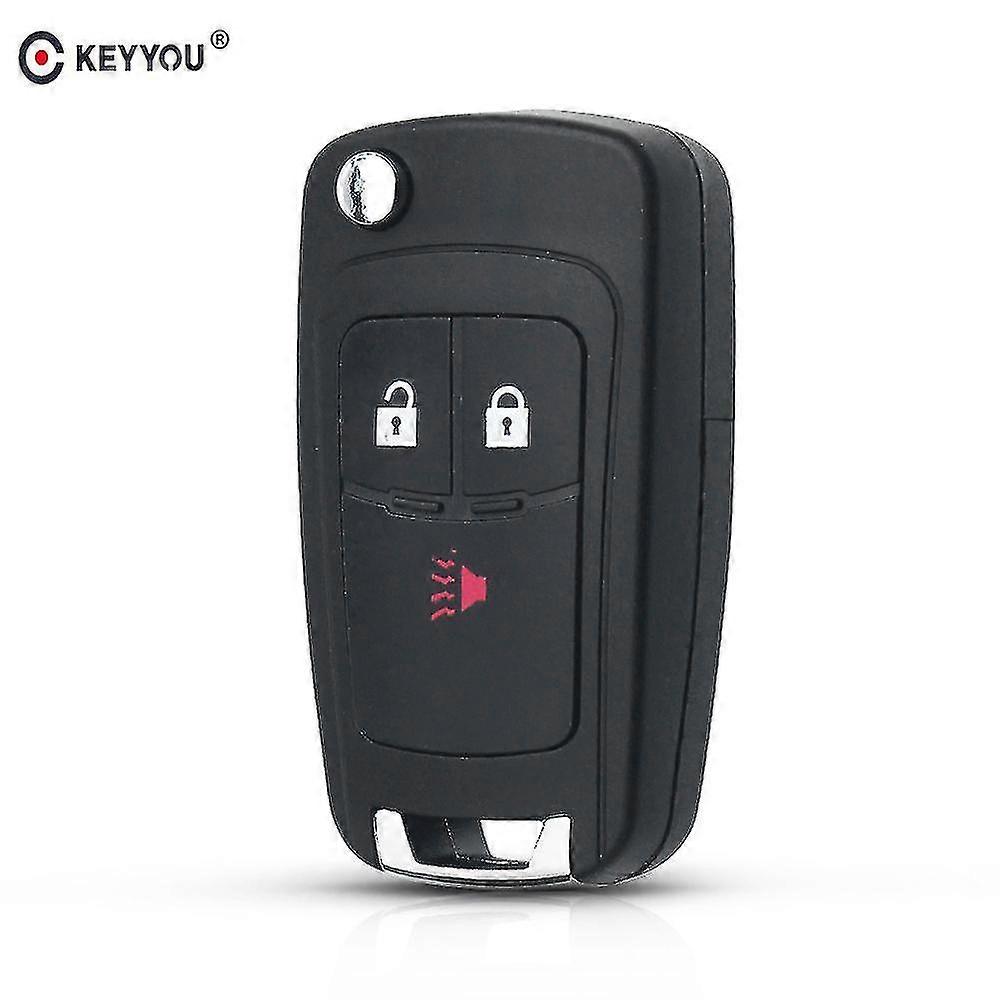 Replacement Folding 3 Buttons Remote Key Case Shell For Chevrolet Cruze Spark Flip Remote Key Fob 3 Button