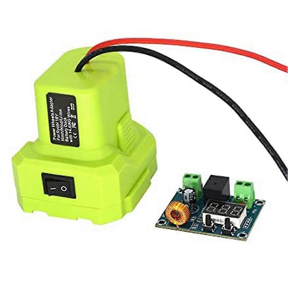 Power Wheels Adapter With Swich And Digital Low Voltage Protector For 18v Battery,converter 14-gaug