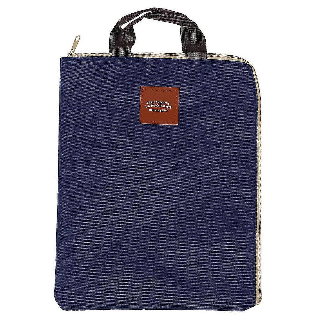 Simple Solid A4 Big Capacity Document Bag Business Briefcase Storage File Folder For Papers Station