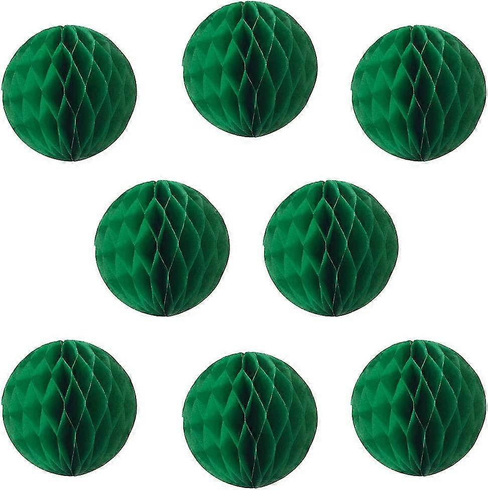 8pcs 10 Inch Paper Honeycomb Balls Decorative Tissue Honeycomb Balls Paper Pom Poms Flower