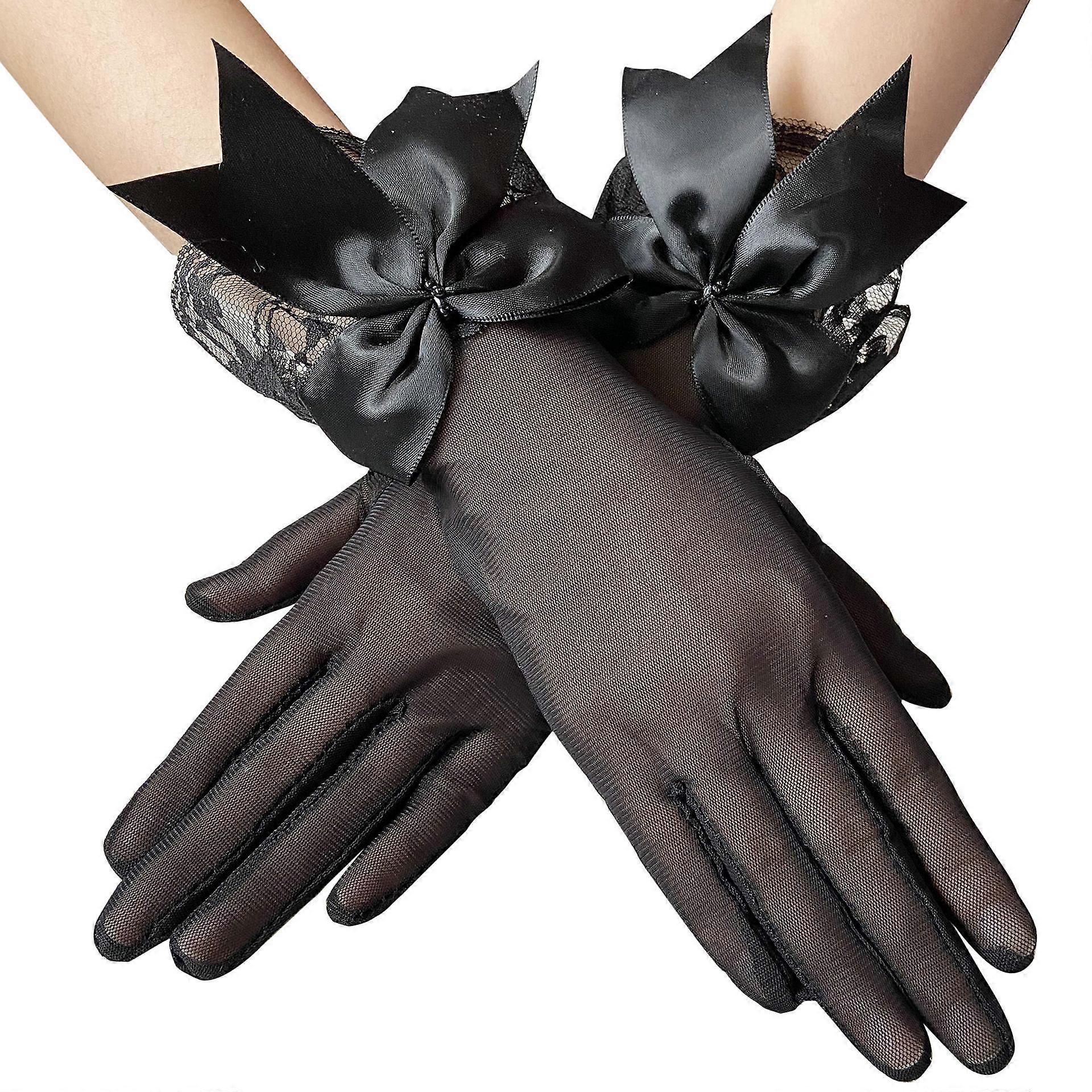 Lace  Gloves For Wedding black
