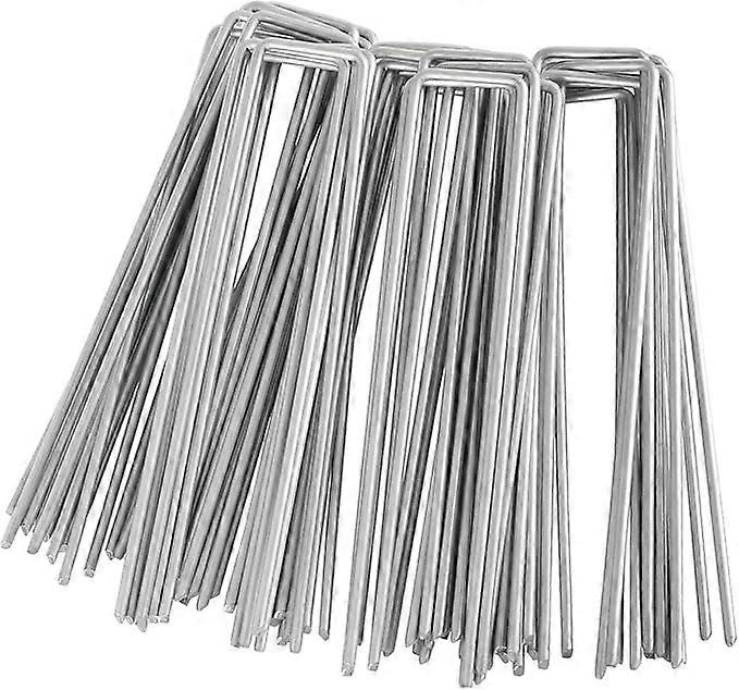 Anchor stakes, pack of 30 ground anchor stakes, 150 x 40 mm, diameter 3 mm, for fixing a weeding cloth, a net, a fence