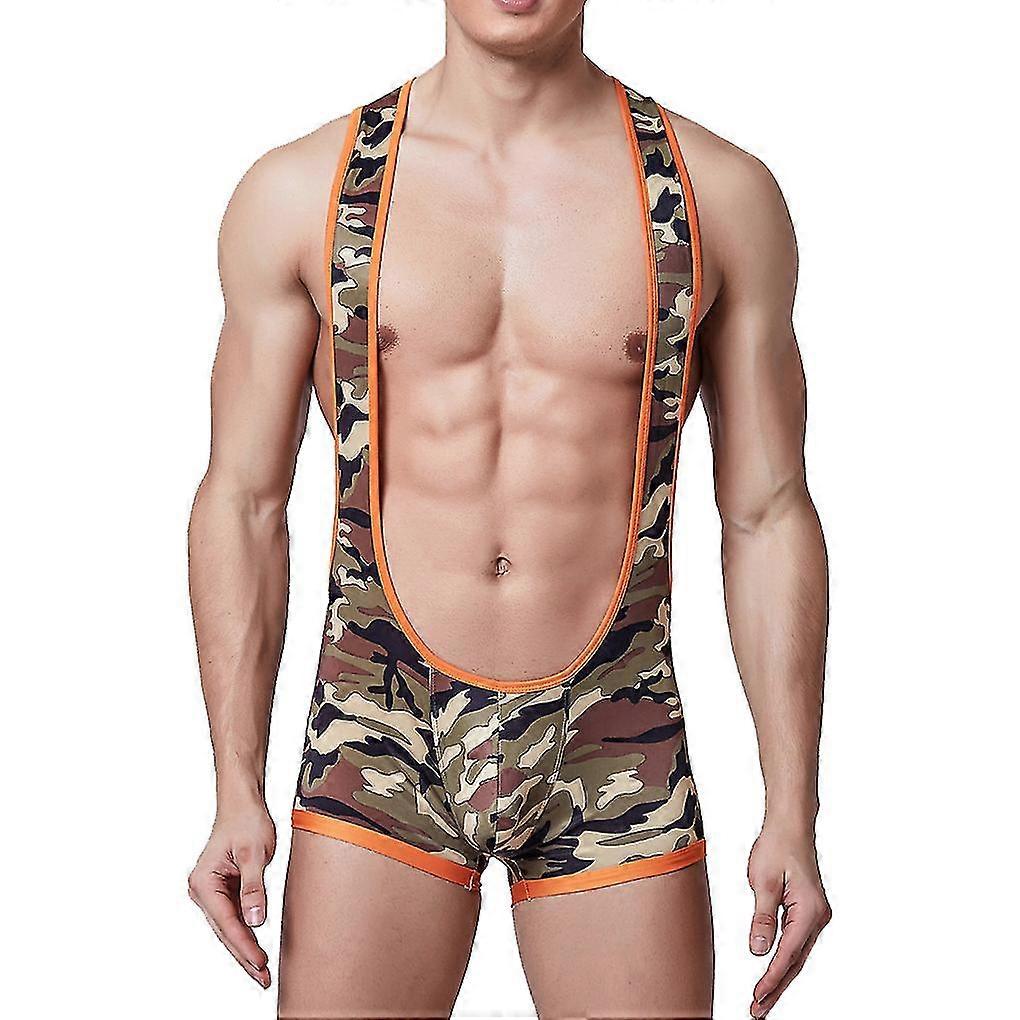 Hommes Camouflage Jockstrap G Lutte Singlets