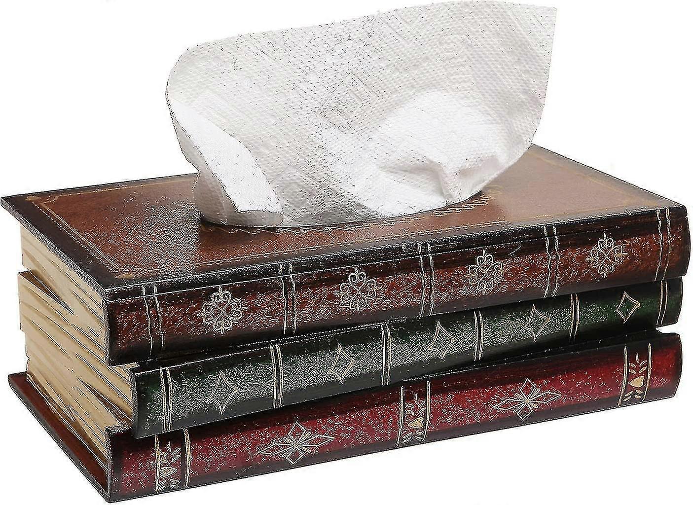 Tissue Box - Vintage Rustic Style Wooden Stackable Tissue Box For Home/office/bathroom/car