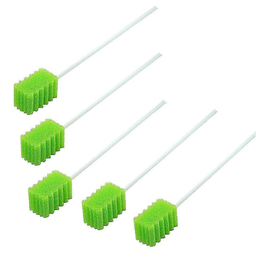 Écouvillons buccaux traités avec dentifrice - Vert de fruit, pour la cavité buccale, 100 comptes