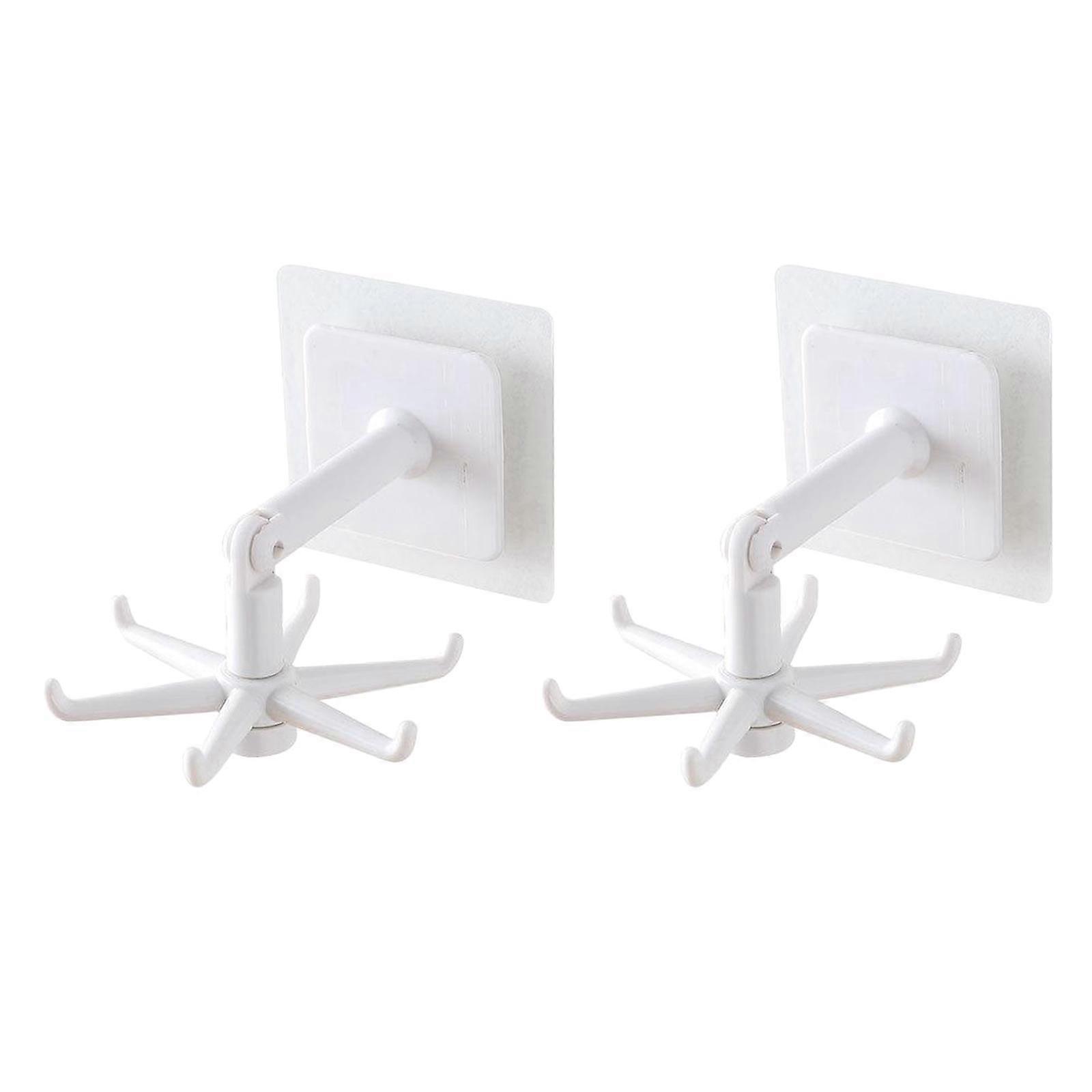 2x Under Shelf Rotating Hook Holder Kitchen Cabinet Storage Rack Organizer