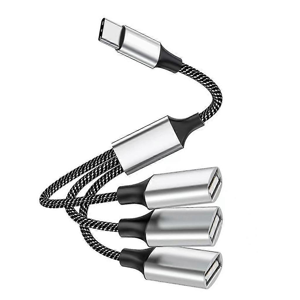 Usb Splitter Cable,usb/type C Male To 2/3 Female Extension Cord Connector,usb Port Hub Data&charger Power Split Adapter jkw