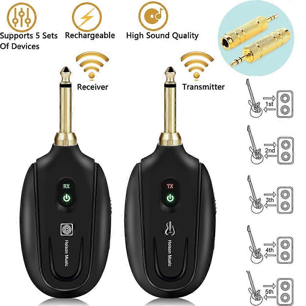 Wireless Guitar System Rechargeable Wireless Guitar Transmitter