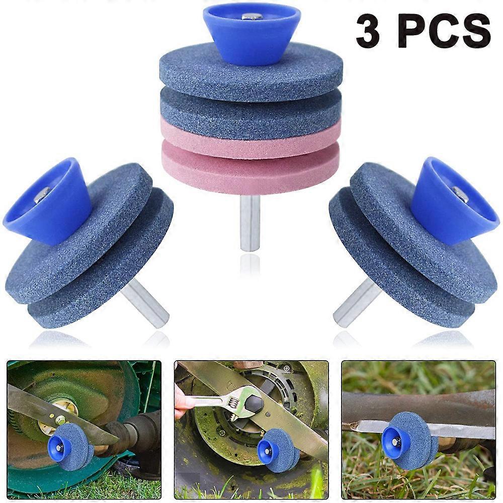 3PCS Grinder for Lawn Mower Knives  Lawn Mower Sharpener