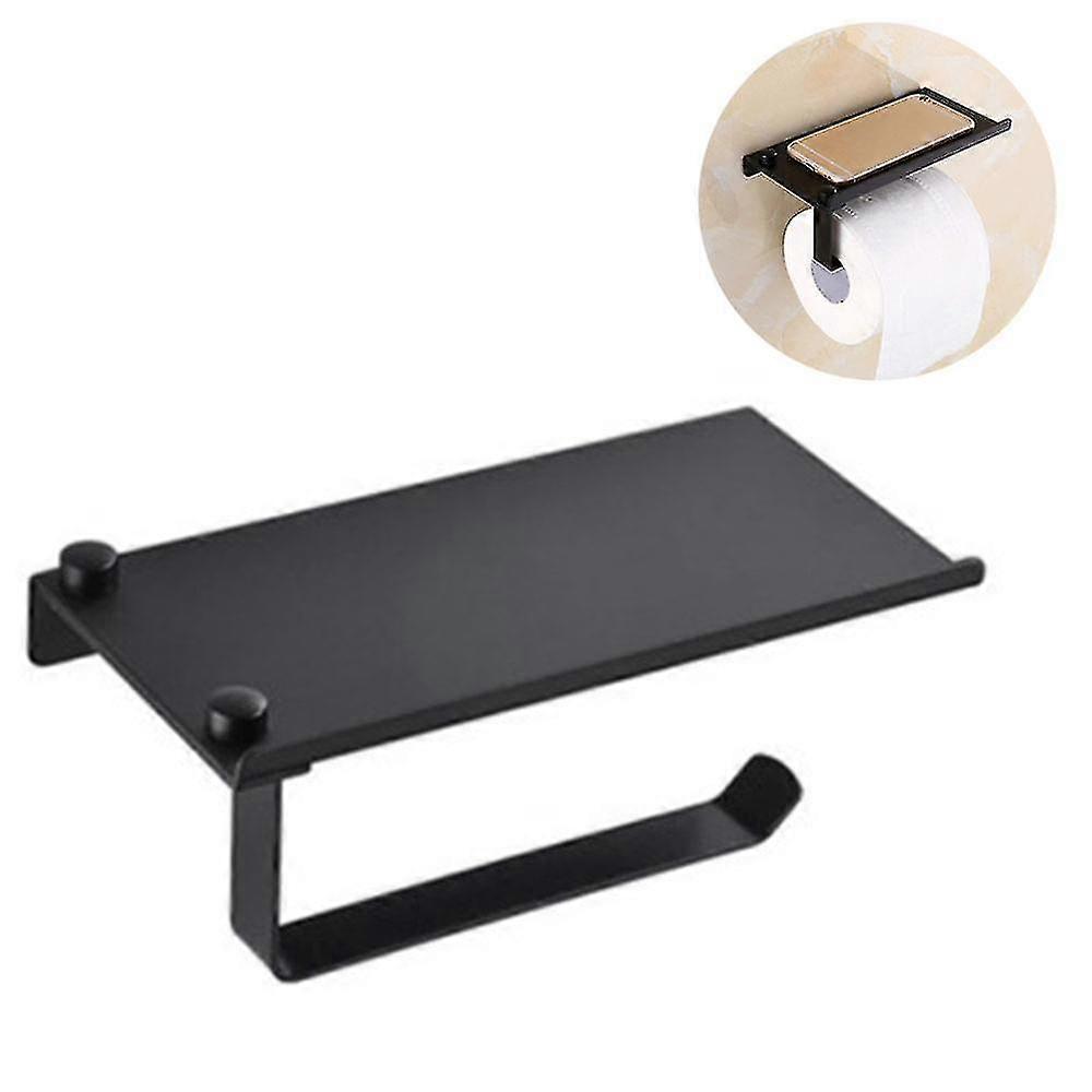 Toilet Paper Holder With Mobile Phone Tray, Without Drilling