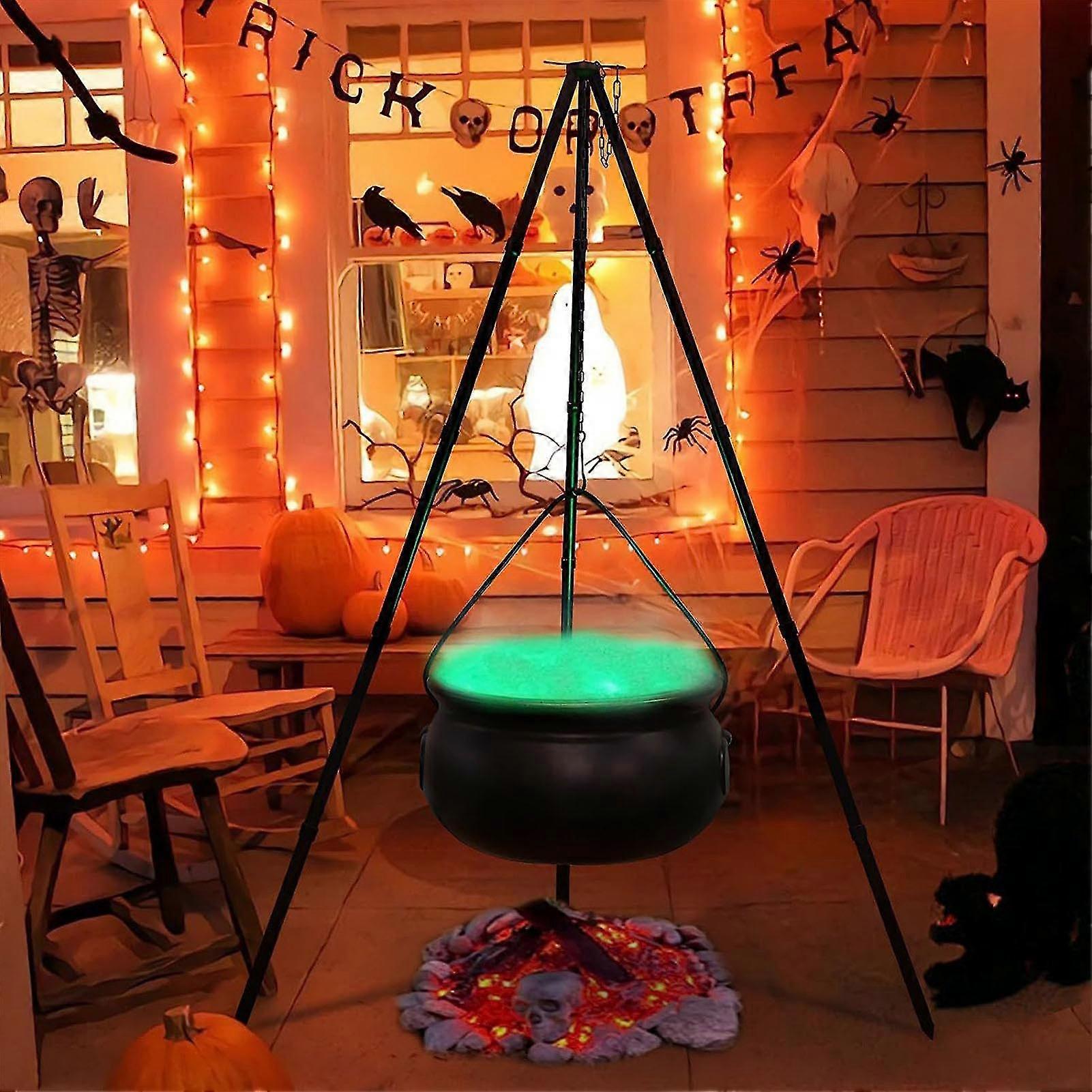 Halloween Witch Cauldron With Stand Large Witches Cauldron With Tripod And Light Walkbee  