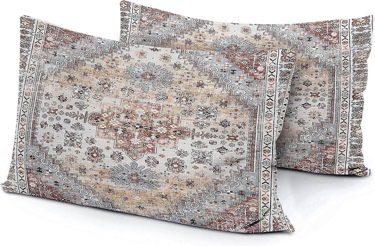 Boho Throw Obliečky na vankúše 12x20 palcov Sada 2, mäkké obliečky na vankúše Bohemia Carpet Pattern Dekoratívna pohovka Obývacia izba Posteľ Štvorcová obliečka na vankúš Poťah na vankúš-