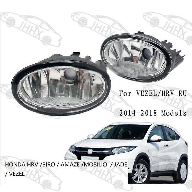 Compatible Binzhi Hrv 2014-2018 Front Fog Lights Front Bumper Fog Lights Front Bumper Anti-Fog Lights Bar Lights