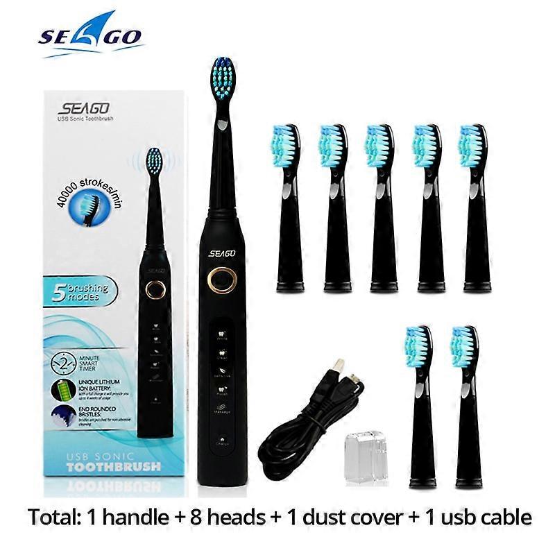 Sonic Electric Toothbrush SG-507 Adult Timer Teeth Whitening Brush 5Modes USB Rechargeable Tooth Brushes Replacement Heads Gift