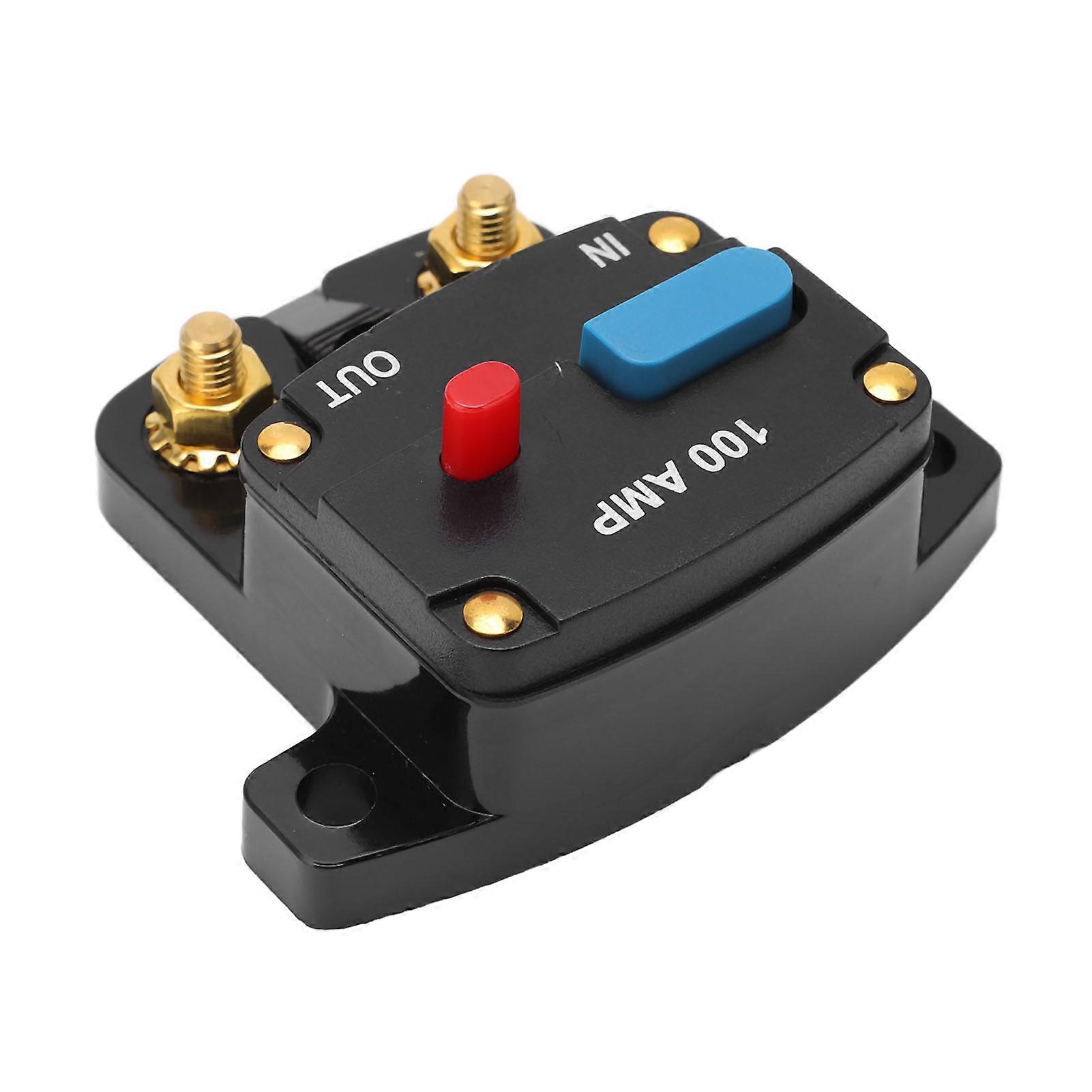 Car Audio Circuit Breaker Inline Fuse Holder 100A for Stereo System Boat Trucks Buses