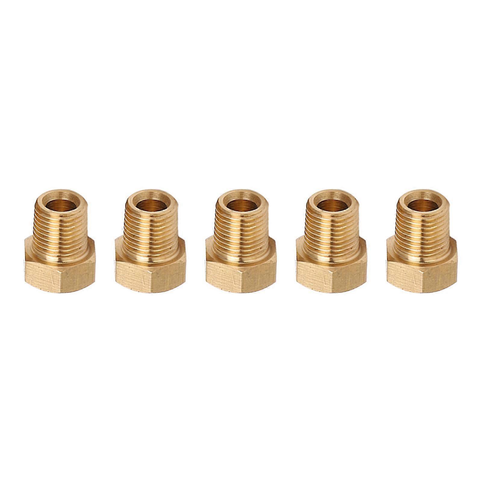 18 NPT Male Thread Solid Brass Hex Head Plug (5pcs) - Car Universal Fitting Anti Corrosion