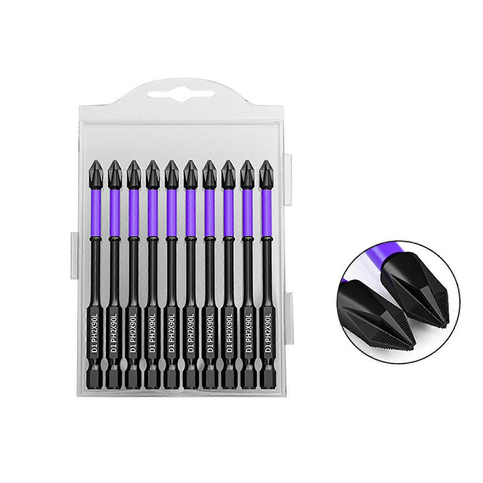 10/20pcs D1 Anti-Slip and Shock-Proof Bits with Phillips Screwdriver Bits