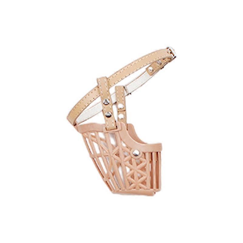 Plastic Dog Muzzles Prevents Biting Adjustable Neck Strap Soft Muzzle Basket