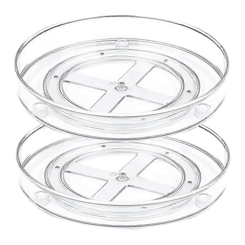 Pack of 2 rotating spice racks, kitchen turntable organiser