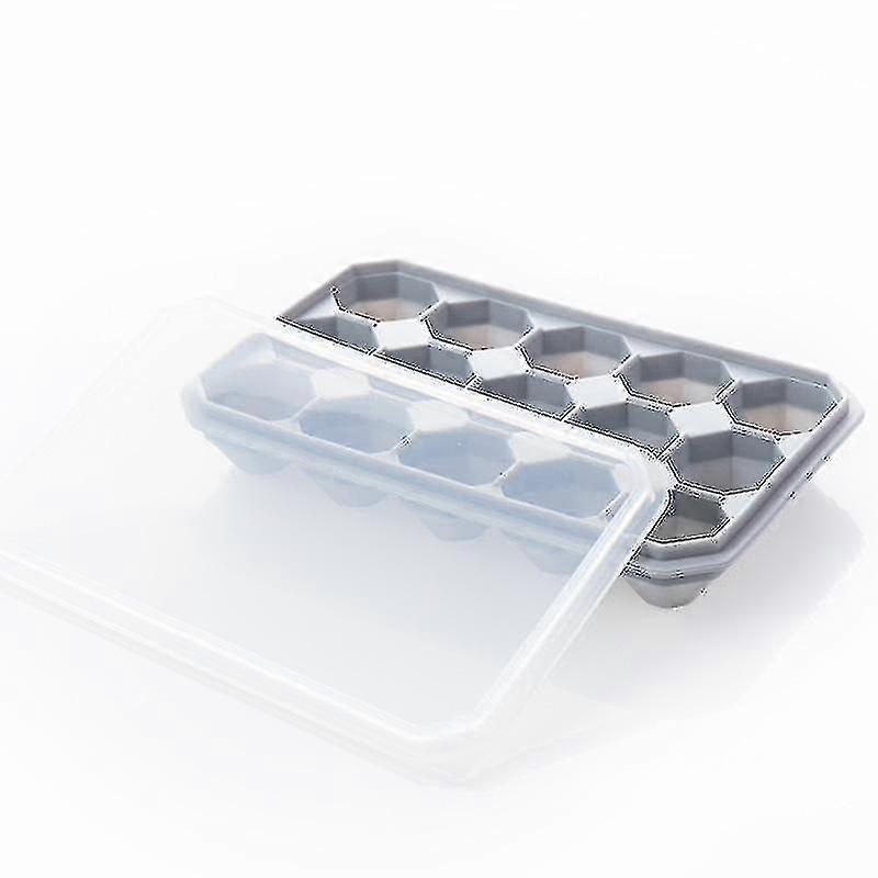 15 Grid Silicone Diamond Shape Ice Cube Tray With Diy Candy Mold Ice(gray)