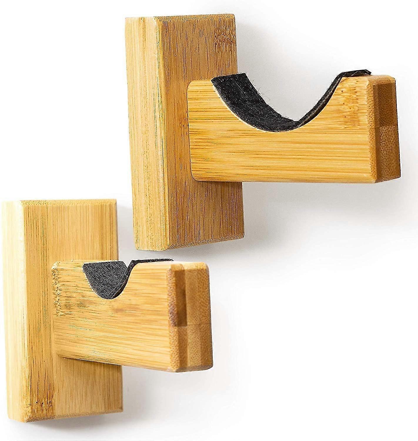 Baseball Bat Display Case Wall Mount Horizontal Rack Brackets Hanger Holder Bamboo Finish