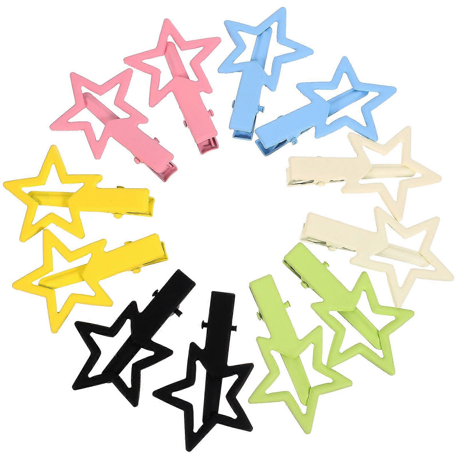 12 kpl metalliset hiusklipsit pienet hiusklipsit tähden muotoiset hiusklipsit tytön hiusklipsit koristeelliset hiusklipsit