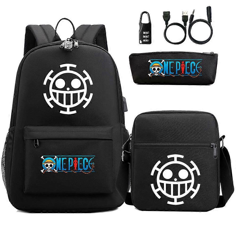 One pcs Monkey D. Luffy Backpack Schoolbag Shoulder Bag Pencil Case Gift for Kids Students