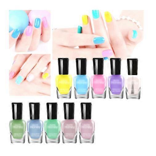 Gel Nail Polishes 5 Colors White Pastel Gel Polish Set