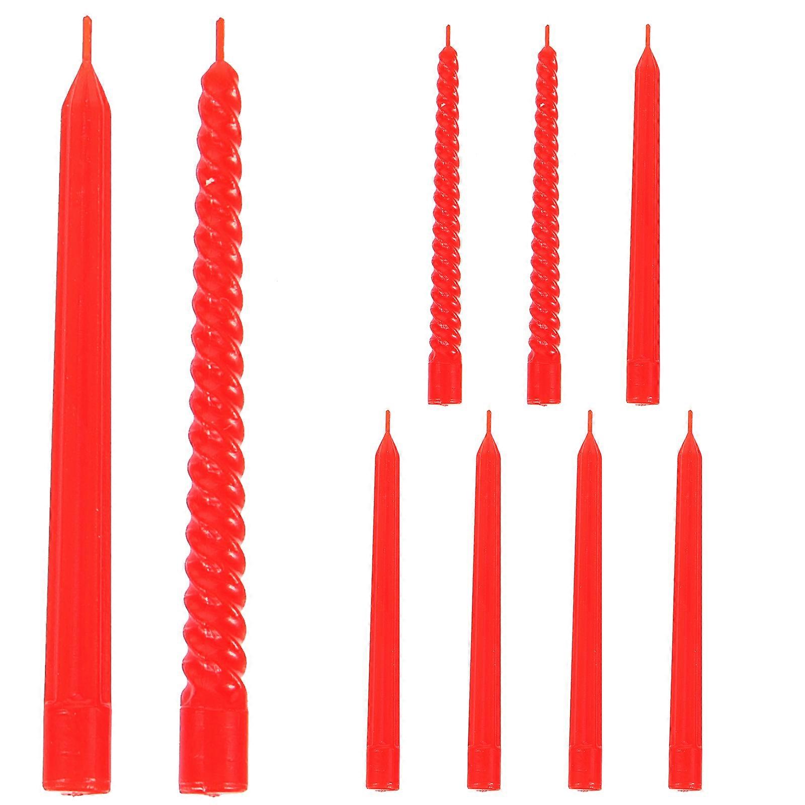 9Pcs Simulate Candle Models Micro-landscape Decoration Micro-landscape Scene Layout Prop