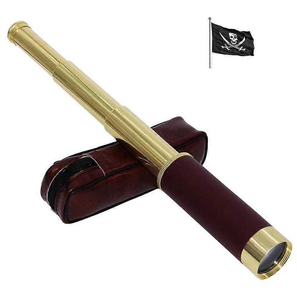 Retro Pirate Telescope 25x30 Pocket Monocular Collapsible Telescope