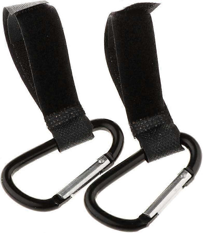 Stroller Hoop Hook Stroller Stroller Clip Hook Accessories (Black) (2Pcs)